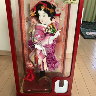 日本人形羽子板オルゴール付き美品