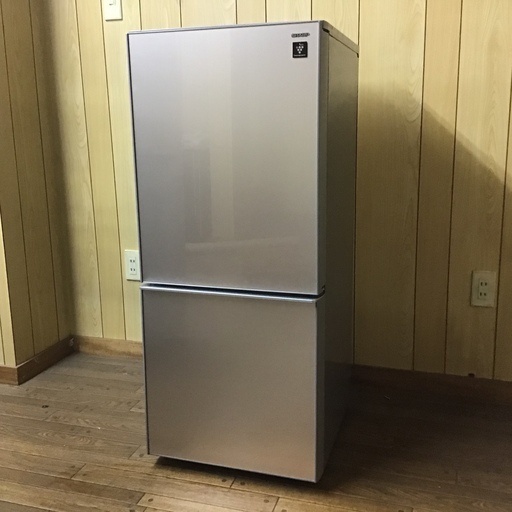 シャープ  2ドア冷蔵庫　SJ-GD14C-C メタリックベージュ　/ プラズマクラスター　17年製