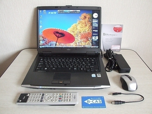 Fujitsu FMV-BIBLO NF55X/D ノートパソコン　Office Personal 2007付属　地デジ　6