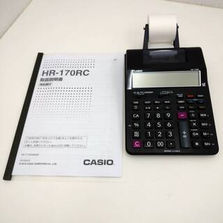 カシオ プリンター電卓 デスクタイプ 12桁 HR-170RC-BK