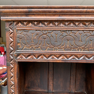 インド　アンティーク食器棚　本棚　レア　