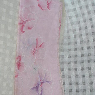 新品  ハンカチ レディース 花 ピンク 紫 パープル