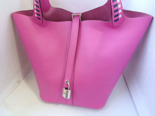 『キャッシュレス決済対応』美品★HERMES/エルメス ピコタンロック MM トレサージュ マグノリア C刻印