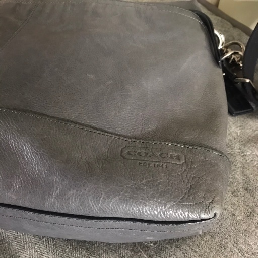 COACHメンズコーチグレーレザー2wayショルダービジネスバッグ 日本未発売 D1082 70260