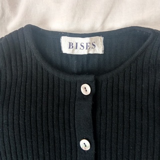 ワールド　ウール　ニットリブ　カーディガン 　イタリア製　M