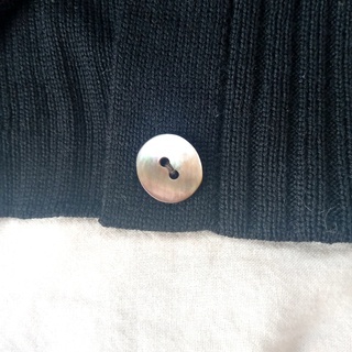 ワールド　ウール　ニットリブ　カーディガン 　イタリア製　M