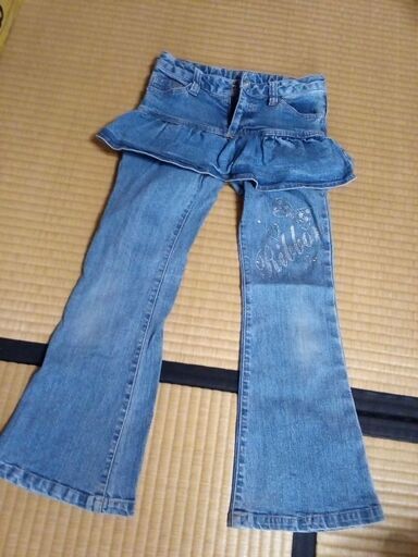 Size130スカート付きデニムズボン ひろ 北野白梅町のキッズ用品 子供服 の中古あげます 譲ります ジモティーで不用品の処分