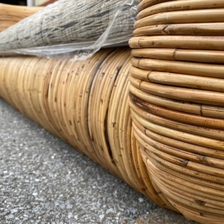 新品 未使用品 ソファ 3シーター 3人掛け ラタン ナチュラル 輸入品 中古品