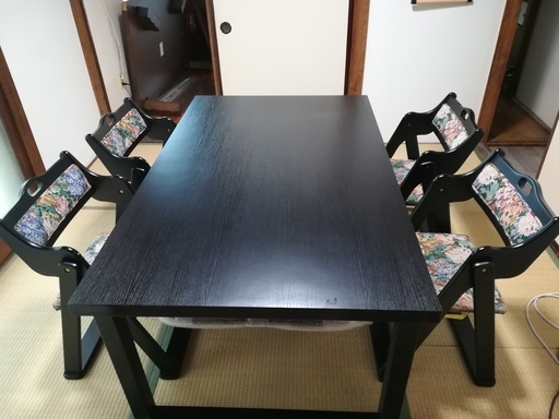 【値下げ・配送お手伝い】ダイニングテーブルセット  和テーブル