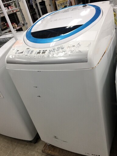J291 東芝 TOSHIBA ヒーター乾燥機能付き 洗濯機（洗濯7.0kg／乾燥4.0kg） AW-BK70VM-W ピュアホワイト 2014年製 クリーニング 動作確認済み
