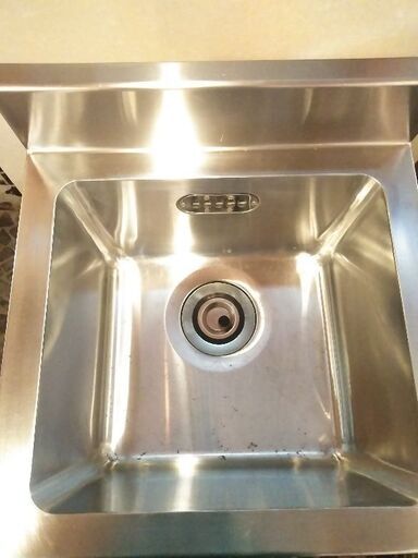 1槽シンク 流し台　総ステンレス　45角　丸脚