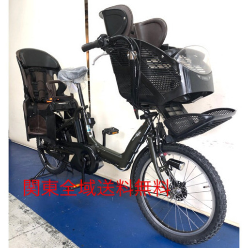 ヤマハ　パスキッスミニ　20インチ 3人乗り 8.7ah カーキ　電動自転車　電動アシスト