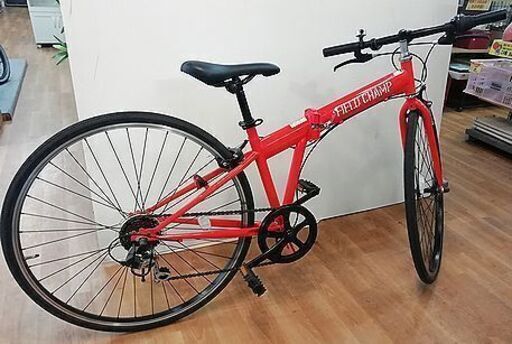 【リサイクルストアスターズ城西店】折りたたみ式自転車　ミムゴ　field　champ　6段変速　フィールドチャンプ　オレンジ
