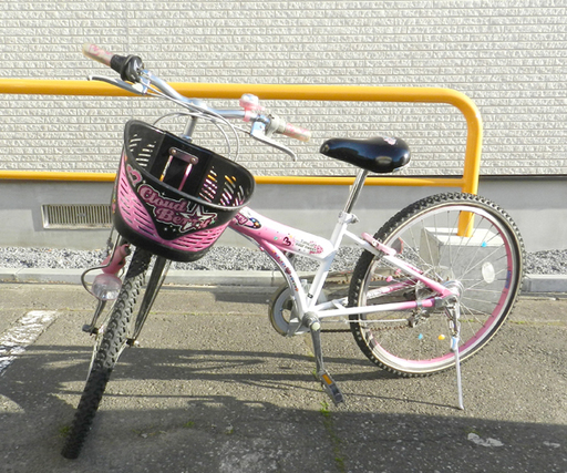 24インチ 自転車 ジュニアサイクル 女の子用 6段切替 カゴ付き ☆ PayPay(ペイペイ)決済可能 ☆ 札幌市 北区 屯田