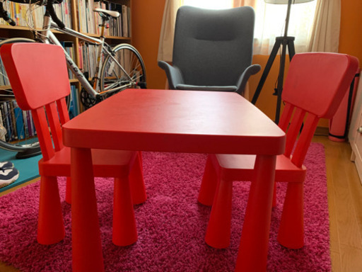 Ikea イケア子供用テーブルとイスセット Gt 中水野のテーブル その他 の中古あげます 譲ります ジモティーで不用品の処分