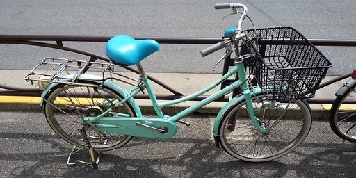 ★再値下げ処分！リサイクル/自転車/レア10000円 ・配達車・たくさん運べるリサイクル中古車・ブリヂストン・22インチ・グリーン