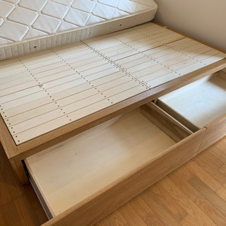 【無印良品】⭐︎最終値下⭐︎オーク材 無垢 セミダブル ベットフレーム ベッドフレーム マットレス オシャレ おしゃれ ベッド 北欧 木製 木