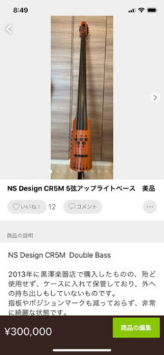 NS Design CR5M 5弦アップライトベース　美品