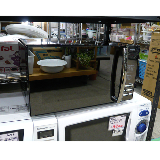 まとめ買いでお得 2015年製 電子レンジ フラット ミラーガラス 札幌
