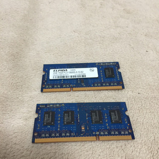 ELPIDA 2GB PC3-10600S ノートPC メモリ 2枚