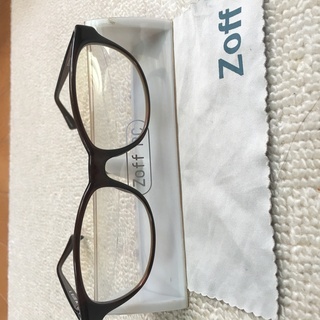 ZOFF　パソコン用メガネ（度なし）ケース・メガネ拭き 付き