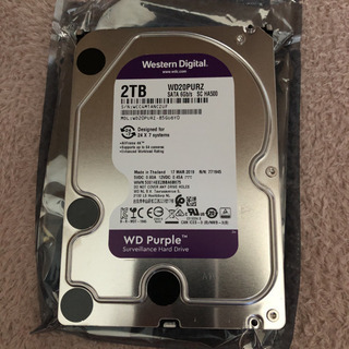 WD HDD 3.5インチ　2TB purple 100時間　W...
