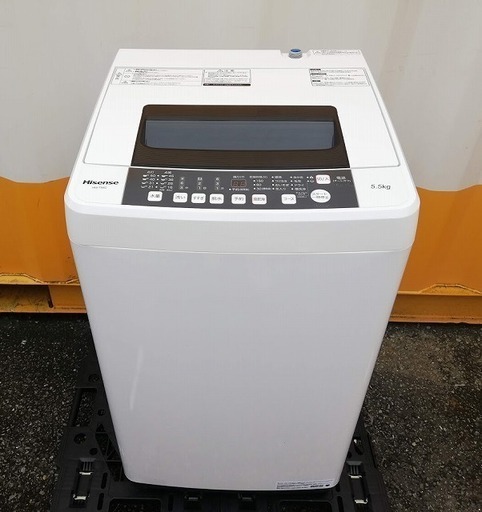 ◼️決定済■2019年製■ハイセンス 最短10分で洗濯できる スリムボディー 全自動洗濯機 5.5kg HW-T55C