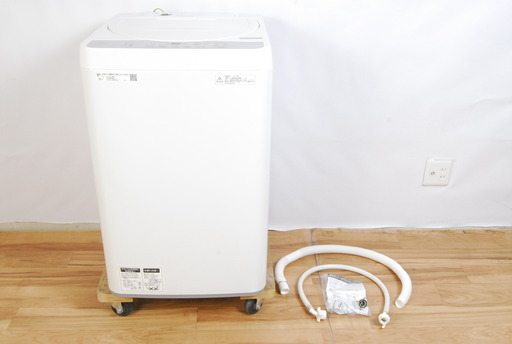 2461 SHARP シャープ 全自動洗濯機 ES-GE5C 5.5kg 2019年製 高濃度洗浄 給水ホース 排水ホース付 愛知県岡崎市 直接引取可 エビス