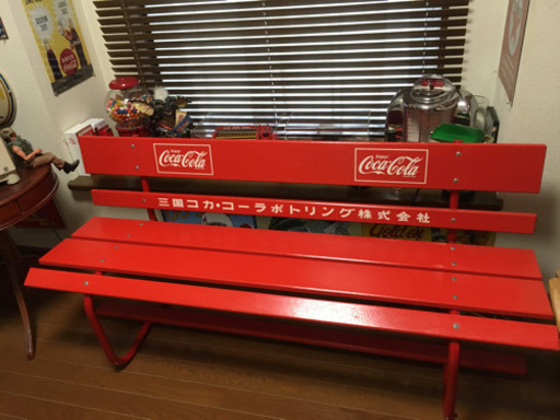 コカコーラ　木製ベンチ非売品