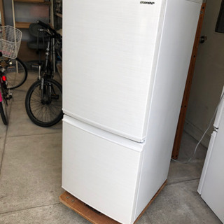 SHARP 2019年 2ドア 冷蔵庫 どっちもドア sj-d14e ホワイト - キッチン家電