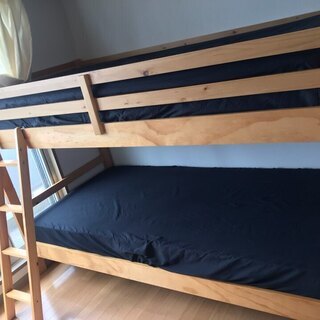 取引中)☆値下げしました☆【美品♪マットとカバー付き】二段ベッド 