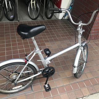 ★美品★20インチ　無印良品　折り畳みシングル自転車　シルバー ☆美品☆20インチ 無印良品 折り畳みシングル自転車 シルバー