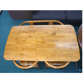 札幌【4人掛けダイニングセット EAST WOOD】幅134cm 木製 ダイニング4