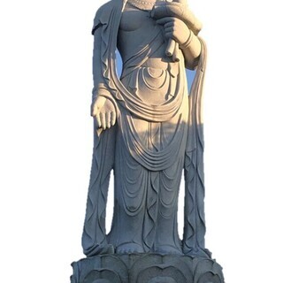 仏像 御影石 全長6mの観音菩薩像（観音様）と全長1m50cmの不動明王像