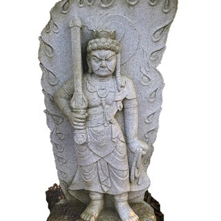 仏像 御影石 全長6mの観音菩薩像（観音様）と全長1m50cmの不動明王像