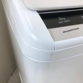 中古 8.0kg 全自動洗濯機 送風乾燥機能 ビートウォッシュ 日立 BW-V80A 