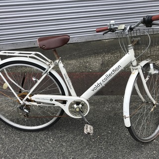 【値下げ】自転車　ホワイト　変速付き