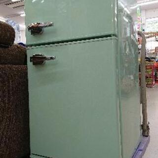 A-Stage 2ドアレトロ冷凍/冷蔵庫 85L 「WRD-2090G」（ライトグリーン
