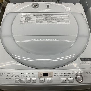 SHARP ES-GE7C 全自動洗濯機販売中です!! 安心の半年保証付き