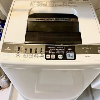 値下げします。　洗濯機　日立全自動洗濯機　6.0Kg　白い約束　...