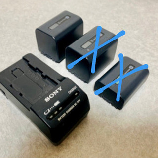 SONY ビデオカメラ　ケース＆バッテリー大容量1個＆充電器付き
