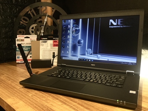 店頭にて売約済み。ご覧頂きありがとうございました。【一宮で!! Windows10搭載機！作業快適！Versa Pro 人気のNEC 2017年発売 省電力モデル モバイルPC　Intel 第6世代core i3-6100U 15.6インチ】一宮市のパソコンさぽーとMr.Carnival（ミスカニ）です！PC修理・販売、iPhone\u0026iPad修理店【クレカ\u0026PayPay\u0026メルペイ使えます！】受け渡しは店舗にて(^^)/【ノートパソコン DDR４規格４GB/新品SSD240GB】