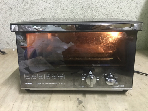 TWINBIRD ツインバード オーブントースター TS-D047 ミラーガラス 2015年製