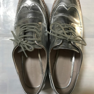 ZARA シルバー厚底靴【中古】