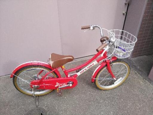 【美品】自転車　子供　赤　１６インチ