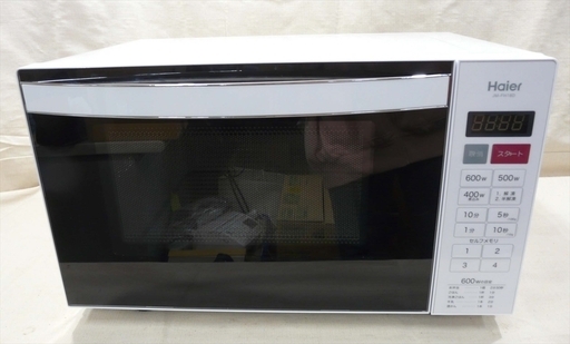 カード決済対応！20Y0115 5 Haier ハイアール ヘルツフリー電子レンジ JM-FH18D 2017年製　中古 美品