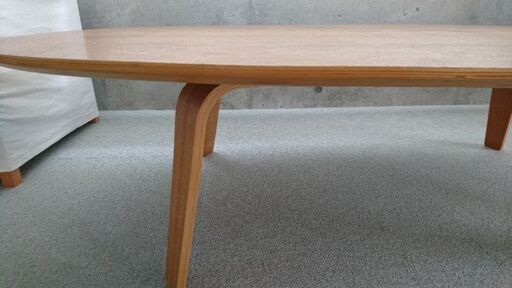 無印良品 ローテーブル 楕円 ナチュラル (bun) 栗林のテーブル《座卓 