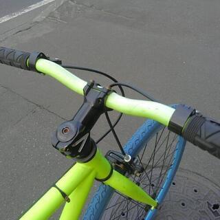 終了 自転車屋の中古 ピストバイク 蛍光イエロー 整備済です。