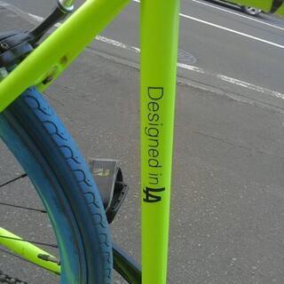 終了 自転車屋の中古 ピストバイク 蛍光イエロー 整備済です。