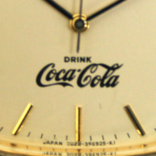 レア  DRINK Coca-Cola コカコーラ文字盤 3針 クオーツ メンズ ゴールド系 腕時計 動作確認済み 電池切れ 創立20周年記念刻印入り ☆ PayPay(ペイペイ)決済可能 ☆ 札幌市 清田区 平岡